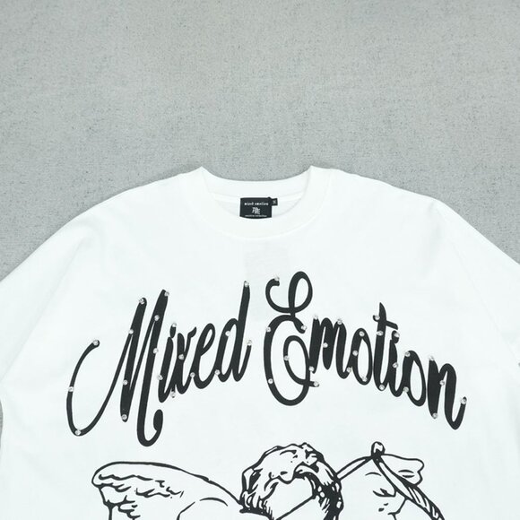 Mixed Emotion White Crewneck Tee - Picture 9 of 10